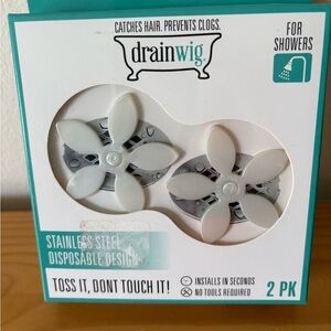 DrainWig Shower Hair Catcher 2 Pack Home Bathroom Maintenance Stainless Steel